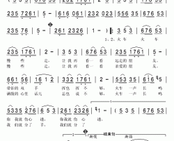 火车火车你慢些走简谱(歌词)-谱友秋叶起舞上传