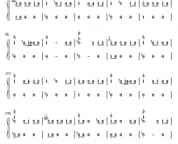 糸守高校钢琴简谱-数字双手-RADWIMPS