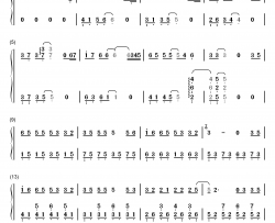 一定要爱你钢琴简谱-数字双手-田一龙