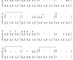 今夏钢琴简谱-数字双手-谭松韵