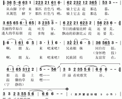 情系那达慕简谱(歌词)-月兰演唱-秋叶起舞记谱上传