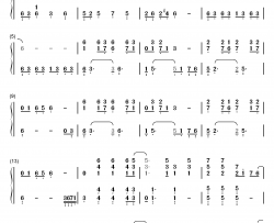 饿狼传说钢琴简谱-数字双手-张学友