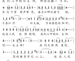 延边人民热爱毛主席简谱(歌词)-张也演唱-小弩曲谱