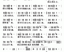 最美中国简谱(歌词)-魏新雨演唱-张英记谱整理