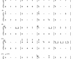 绿眼のジェラシー钢琴简谱-数字双手-东方project