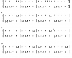 千年等一回简单版钢琴简谱-数字双手-高胜美