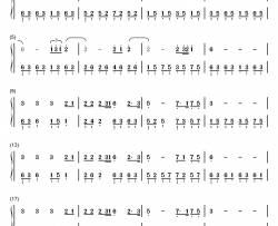 断桥残雪钢琴简谱-数字双手-许嵩