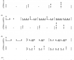 红山果钢琴简谱-数字双手-安与骑兵