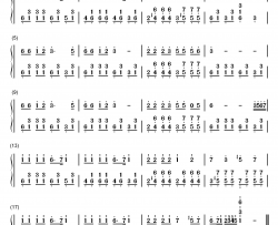 歌声与微笑钢琴简谱-数字双手-谷建芬