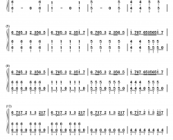 妖精的尾巴OST钢琴简谱-数字双手-高梨康治