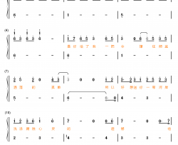 你在终点等我钢琴简谱-数字双手-王菲