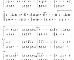 一路上有你钢琴简谱-数字双手-张学友