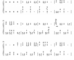 小时候钢琴简谱-数字双手-未知