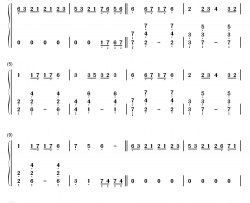 8比特钢琴简谱-数字双手-F-777