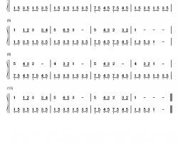 多年以前钢琴简谱-数字双手-托马斯·黑恩·贝理