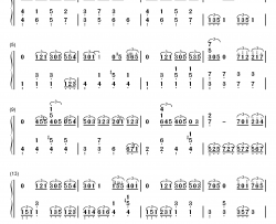 圣诞结钢琴简谱-数字双手-陈奕迅