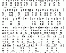 苗家飞出金凤凰简谱-魏力兴词/金姗姗翟耀庆曲金姗姗-