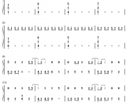 你从未离去钢琴简谱-白挺歌曲-数字双手曲谱