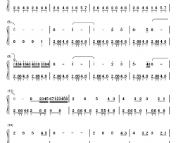 命运之夜钢琴简谱-数字双手-川井宪次