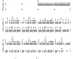 ココハドコ钢琴简谱-数字双手-あほむし