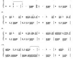 你钢琴简谱-数字双手-林依晨