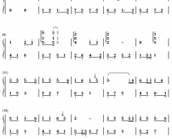 桥边姑娘钢琴简谱-数字双手-海伦