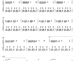 阿拉木汗钢琴简谱-数字双手-王洛宾