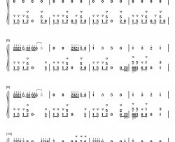 彩蝶舞夏钢琴简谱-数字双手-何真真