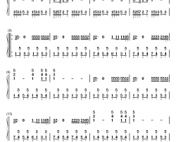 吉祥三宝钢琴简谱-数字双手-布仁巴雅尔