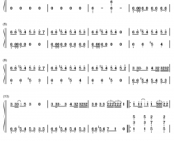 曜钢琴简谱-数字双手-R1SE