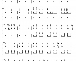 海涛钢琴简谱-数字双手-布兰克