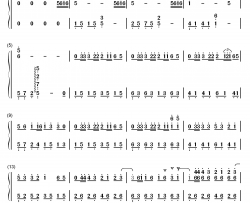 素颜钢琴简谱-数字双手-许嵩