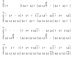 ミカヅキ钢琴简谱-数字双手-さユり