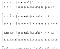 借口钢琴简谱-数字双手-周杰伦