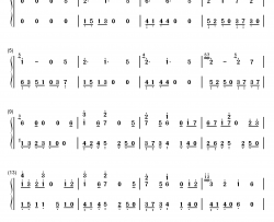 静かな冬の夜钢琴简谱-数字双手-Leaf