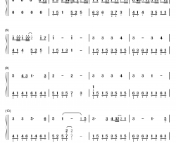 放弃钢琴简谱-数字双手-星弟