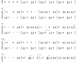 再见只是陌生人钢琴简谱 - 数字双手 - 庄心妍