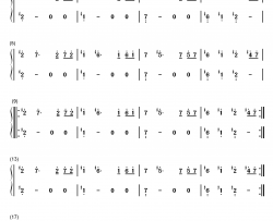 飞向别人的床钢琴简谱-数字双手-光光  C.K