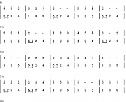 五月钢琴简谱-数字双手-贝尔