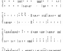 我知道钢琴简谱-数字双手-By2