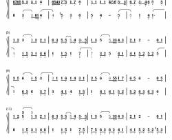 人来人往钢琴简谱-数字双手-陈奕迅