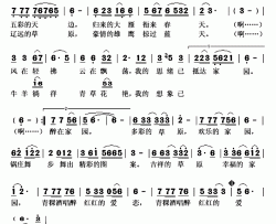 多彩的草原简谱(歌词)-班玛扎西演唱-秋叶起舞记谱上传