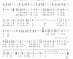 大妹子简谱(歌词)-金波演唱-秋叶起舞记谱