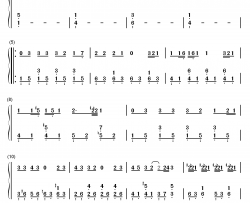 安静了钢琴简谱-数字双手-SHE  周杰伦