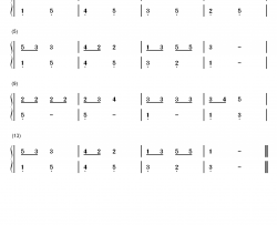 划船钢琴简谱-数字双手-未知