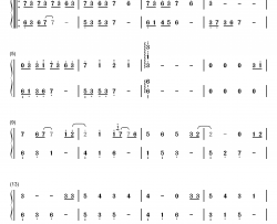 魔鬼中的天使钢琴简谱-数字双手-田馥甄