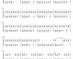 恍若如梦钢琴简谱-数字双手-石进