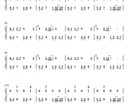 镜花水月钢琴简谱-数字双手-西村由纪江