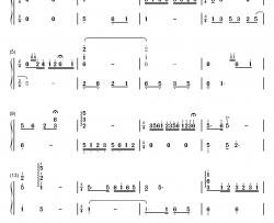 十送红军钢琴简谱-数字双手-宋祖英