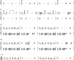 笔底知交钢琴简谱-数字双手-KBShinya 哦漏